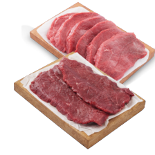 Malse runderbieflappen of runderschnitzels